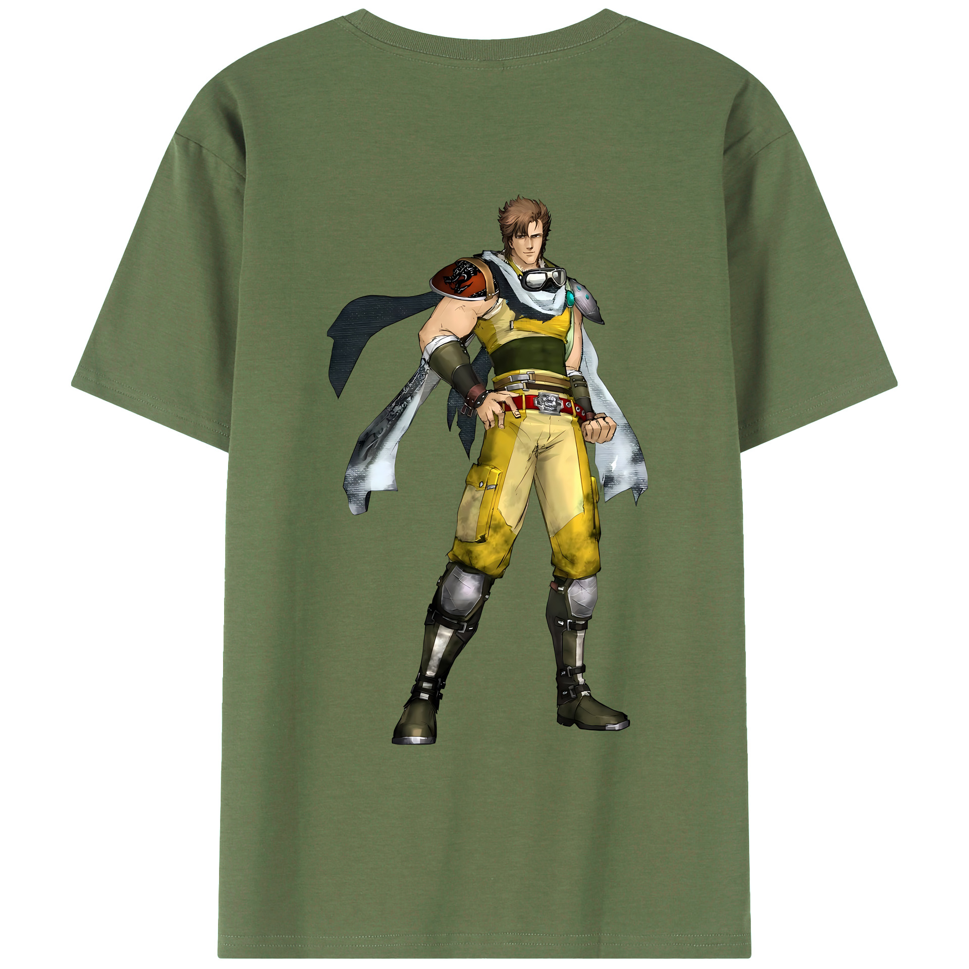 （画像用） 北斗の拳 Fist of the North Star 綿100％ メンズ半袖Tシャツ（バックプリント） 通気性